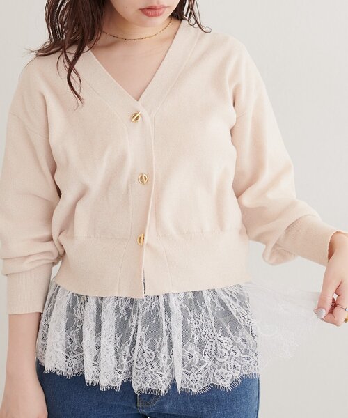 natural couture(ナチュラルクチュール)の「カップ付きペプラムインナー(キャミソール・レディース・ホワイト系その他/アイボリー/ブラック・FREE)」の2枚目の写真