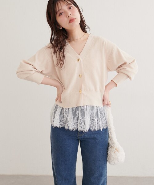 natural couture(ナチュラルクチュール)の「カップ付きペプラムインナー(キャミソール・レディース・ホワイト系その他/アイボリー/ブラック・FREE)」の22枚目の写真