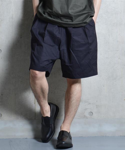 SHIPS JET BLUE（シップスジェットブルー）の「SHIPS JET BLUE: ワイドシルエット ショーツ■（その他パンツ・メンズ・オリーブ/ネイビー/ブルー系その他・LARGE/MEDIUM）」の2枚目の写真