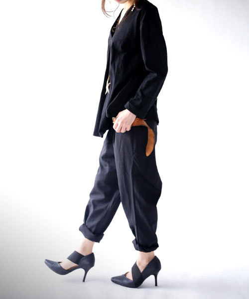 antiqua（アンティカ）の「タックパンツ（その他パンツ・レディース・ブラック/カーキ/レンガ/グレー・FREE）」の15枚目の写真