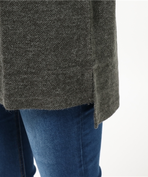 LBC（エルビーシー）の「アクリルナイロン起毛Vネックチュニック                            （ニット/セーター・レディース・チャコールグレー/レンガ/ベージュ・MEDIUM）」の9枚目の写真