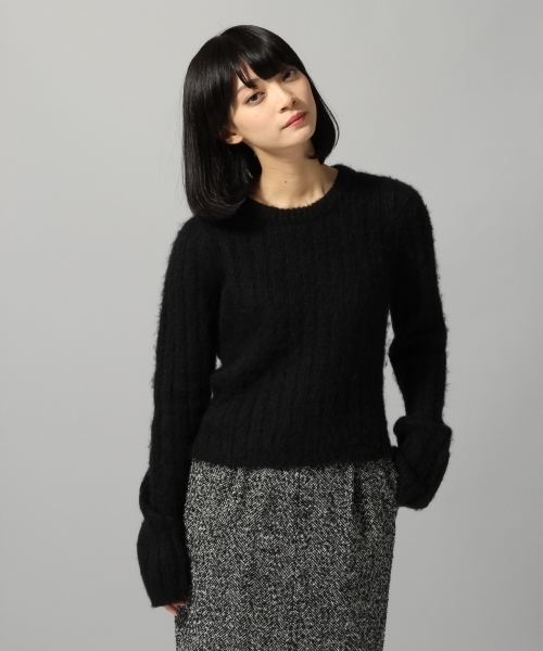 HARE(ハレ)の「モヘアソデロングプルオーバー(HARE)(ニット/セーター・レディース・オフホワイト/ボルドー/ブラック・FREE)」の2枚目の写真