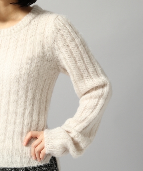 HARE(ハレ)の「モヘアソデロングプルオーバー(HARE)(ニット/セーター・レディース・オフホワイト/ボルドー/ブラック・FREE)」の10枚目の写真