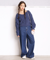 one after another NICE CLAUP | モールヤーンV開きニット(ニット/セーター)