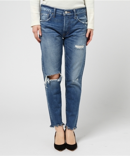MOUSSY（マウジー）の「MV Roselle Tapered（デニムパンツ・レディース・ブルー・25inch/23inch/24inch/27inch/26inch）」の2枚目の写真