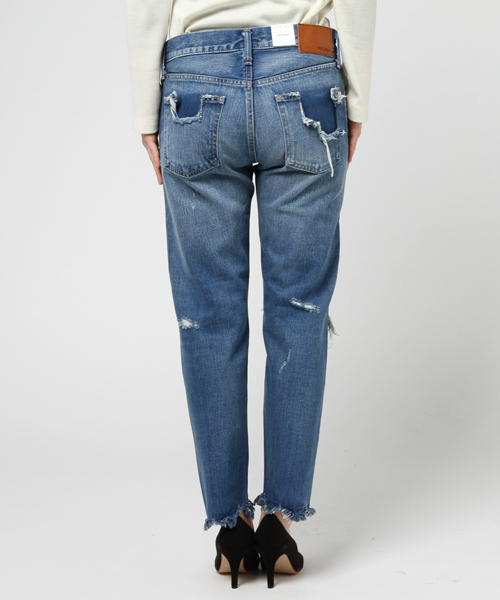 MOUSSY（マウジー）の「MV Roselle Tapered（デニムパンツ・レディース・ブルー・25inch/23inch/24inch/27inch/26inch）」の4枚目の写真