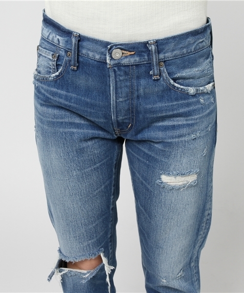 MOUSSY（マウジー）の「MV Roselle Tapered（デニムパンツ・レディース・ブルー・25inch/23inch/24inch/27inch/26inch）」の5枚目の写真