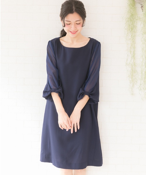 結婚式 服装 ネイビー