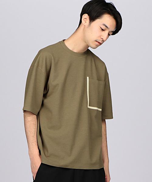 DESCENTE PAUSE（デサントポーズ）の「DESCENTE PAUSE（デサントポーズ） THERMAL BIG TEE（Tシャツ/カットソー・メンズ・オリーブ/ネイビー・LARGE/MEDIUM）」の2枚目の写真