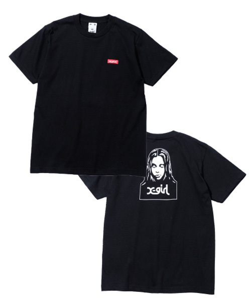 X-girl（エックスガール）の「FACE S/S TEE LIMITED（Tシャツ/カットソー・レディース・ホワイト/ブラック・2/1）」の11枚目の写真