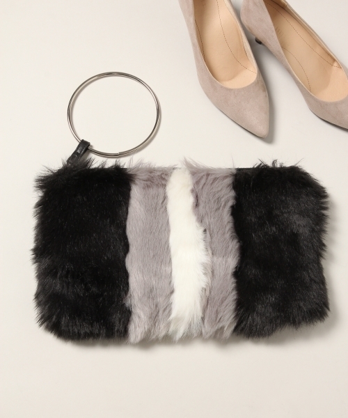 BLISS POINT（ブリスポイント）の「アソートクラッチ/763948（クラッチバッグ・レディース・ブラック系その他/その他1/ホワイト×パープル/グレー×サックスブルー/ブラック/グレイッシュベージュ/イエロー×グレー・ONE SIZE）」の3枚目の写真