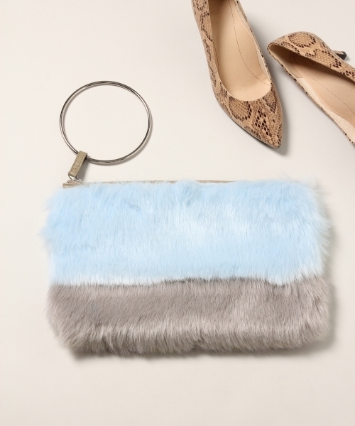 BLISS POINT（ブリスポイント）の「アソートクラッチ/763948（クラッチバッグ・レディース・ブラック系その他/その他1/ホワイト×パープル/グレー×サックスブルー/ブラック/グレイッシュベージュ/イエロー×グレー・ONE SIZE）」の4枚目の写真