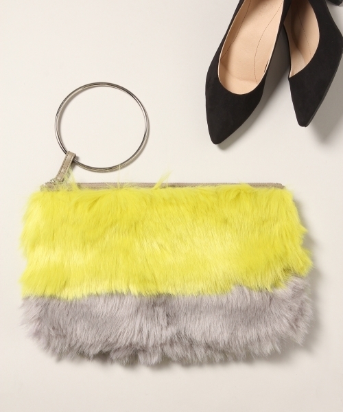 BLISS POINT（ブリスポイント）の「アソートクラッチ/763948（クラッチバッグ・レディース・ブラック系その他/その他1/ホワイト×パープル/グレー×サックスブルー/ブラック/グレイッシュベージュ/イエロー×グレー・ONE SIZE）」の6枚目の写真