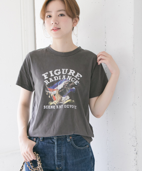 URBAN RESEARCH(アーバンリサーチ)の「VINTAGE LIKE T-SHIRTS(Tシャツ/カットソー・レディース・ブラック系その他/スミクロ・FREE)」の1枚目の写真