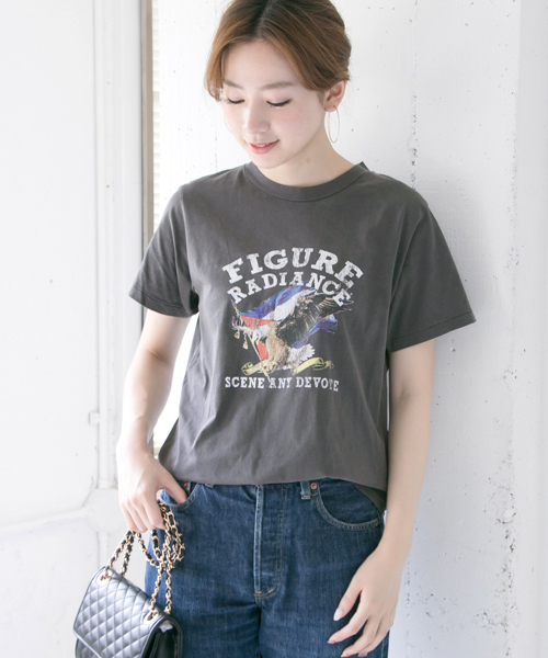 URBAN RESEARCH(アーバンリサーチ)の「VINTAGE LIKE T-SHIRTS(Tシャツ/カットソー・レディース・ブラック系その他/スミクロ・FREE)」の3枚目の写真