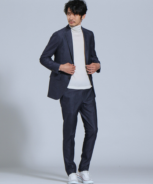 RECENCY OF MINE(リーセンシー オブ マイン)の「【Recency of Mine/Zegna】ウールシルク タートルネック(ニット/セーター・メンズ・オフホワイト/チャコールグレー・44/50/46/48)」の10枚目の写真