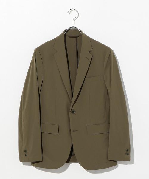 green label relaxing（グリーンレーベルリラクシング）の「【WEB限定】 CM★★ ナイロン ポリウレタン 2B M68 ジャケット ＜機能性生地＞ ◆（テーラードジャケット・メンズ・ブラック/オリーブ・MEDIUM/X-LARGE/LARGE/X-SMALL/SMALL）」の4枚目の写真