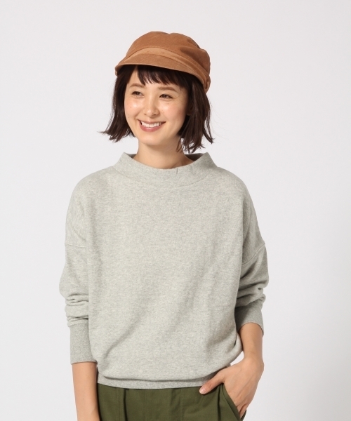 GLOBAL WORK（グローバルワーク）の「モックネックスウェット長袖/764078（スウェット・レディース・ホワイト/ダークブラウン/パープル/グレー・MEDIUM/LARGE）」の3枚目の写真