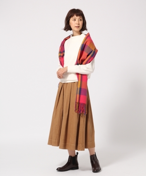 GLOBAL WORK（グローバルワーク）の「モックネックスウェット長袖/764078（スウェット・レディース・ホワイト/ダークブラウン/パープル/グレー・MEDIUM/LARGE）」の5枚目の写真