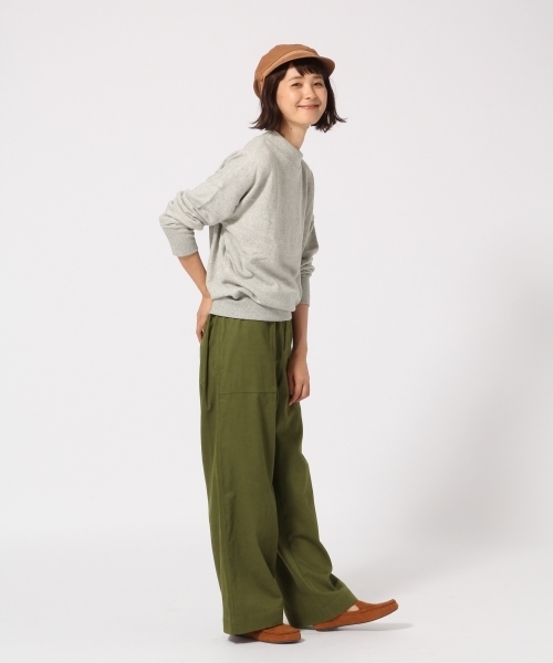 GLOBAL WORK（グローバルワーク）の「モックネックスウェット長袖/764078（スウェット・レディース・ホワイト/ダークブラウン/パープル/グレー・MEDIUM/LARGE）」の6枚目の写真