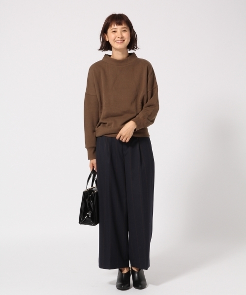 GLOBAL WORK（グローバルワーク）の「モックネックスウェット長袖/764078（スウェット・レディース・ホワイト/ダークブラウン/パープル/グレー・MEDIUM/LARGE）」の7枚目の写真