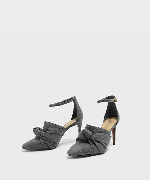 CHARLES & KEITH(チャールズ & キース)の「ノットヒール / KNOTTED HEELS(パンプス・レディース・グレー/ブラック/チャコールグレー・23cm/22.5cm/23.5cm/24.5cm/25cm)」の8枚目の写真
