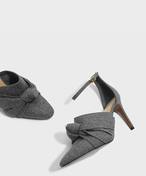 CHARLES & KEITH(チャールズ & キース)の「ノットヒール / KNOTTED HEELS(パンプス・レディース・グレー/ブラック/チャコールグレー・23cm/22.5cm/23.5cm/24.5cm/25cm)」の6枚目の写真