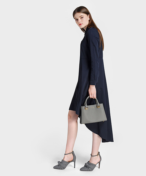 CHARLES & KEITH(チャールズ & キース)の「ノットヒール / KNOTTED HEELS(パンプス・レディース・グレー/ブラック/チャコールグレー・23cm/22.5cm/23.5cm/24.5cm/25cm)」の5枚目の写真
