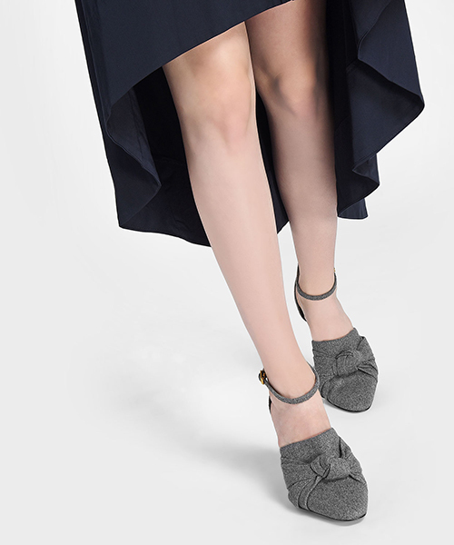 CHARLES & KEITH(チャールズ & キース)の「ノットヒール / KNOTTED HEELS(パンプス・レディース・グレー/ブラック/チャコールグレー・23cm/22.5cm/23.5cm/24.5cm/25cm)」の9枚目の写真