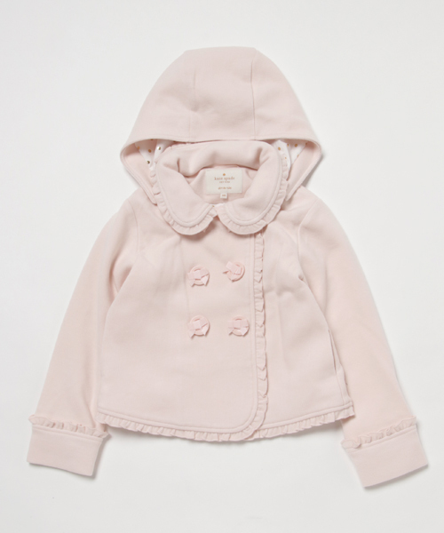kate spade new york childrenswear的「リボン釦&フリル&フード付き