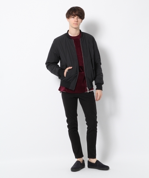 GLOBAL WORK（グローバルワーク）の「べロアキリカエTEE/771872（Tシャツ/カットソー・メンズ・ブラック/グリーン/ワインレッド・SMALL/MEDIUM/LARGE/X-LARGE）」の4枚目の写真