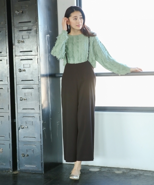 LEPSIM（レプシィム）の「TRハイウエストキャミワイドパンツ　778496（その他パンツ・レディース・ブラック/セージグリーン/ダークベージュ・LARGE/MEDIUM）」の4枚目の写真