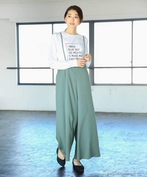 LEPSIM（レプシィム）の「TRハイウエストキャミワイドパンツ　778496（その他パンツ・レディース・ブラック/セージグリーン/ダークベージュ・LARGE/MEDIUM）」の13枚目の写真