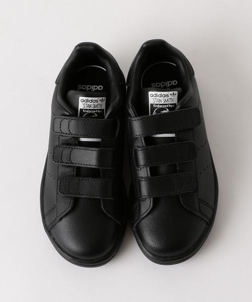 adidas（アディダス）の「〔WEB限定〕adidas（アディダス）スタンスミス17cm-21cm（スニーカー・キッズ・ケリー/ブラック/ピンク・17cm/19cm/21cm/20cm/18cm）」の2枚目の写真