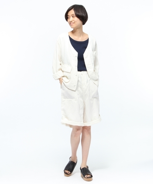 LAKOLE(ラコレ)の「リネンベイカーショートパンツ / LAKOLE(その他パンツ・レディース・オフホワイト/クリアブルー/ナチュラル・2/3)」の16枚目の写真