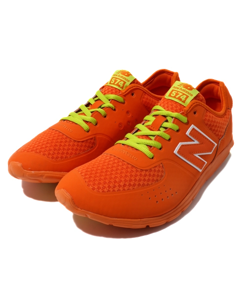 NEW BALANCE（ニューバランス）の「2013 new balance MNL574 ニューバランス カラフル ミニマス ランニング（スニーカー・メンズ・グレー/ピンク/イエロー/オレンジ・27cm/27.5cm/28cm/26.5cm/23.5cm/24cm/25.5cm）」の4枚目の写真