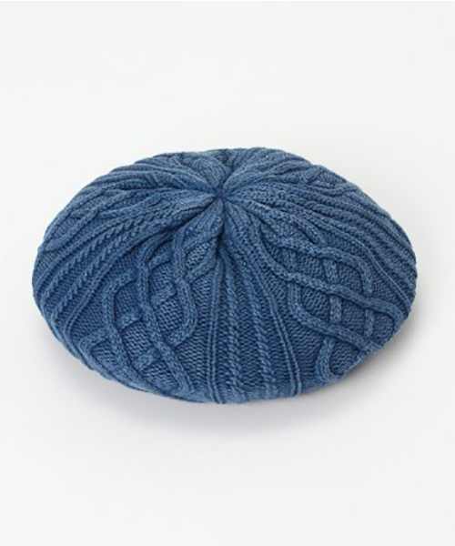 VENCEEXCHANGE（ヴァンスエクスチェンジ）の「デニム風ニットベレー帽（ハンチング/ベレー帽・レディース・ブラック/ブルー・FREE）」の2枚目の写真