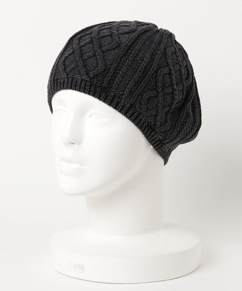 VENCEEXCHANGE（ヴァンスエクスチェンジ）の「デニム風ニットベレー帽（ハンチング/ベレー帽・レディース・ブラック/ブルー・FREE）」の5枚目の写真