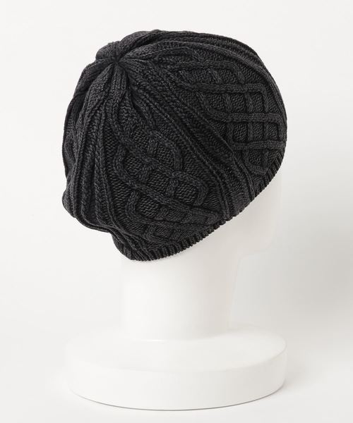 VENCEEXCHANGE（ヴァンスエクスチェンジ）の「デニム風ニットベレー帽（ハンチング/ベレー帽・レディース・ブラック/ブルー・FREE）」の3枚目の写真