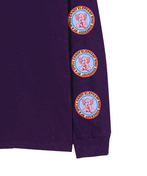 Candy Stripper（キャンディストリッパー）の「SUNNY ELEPHANT L/S Tシャツ（Tシャツ/カットソー・レディース・ブラック/パープル/オフホワイト/イエローゴールド・2）」の7枚目の写真