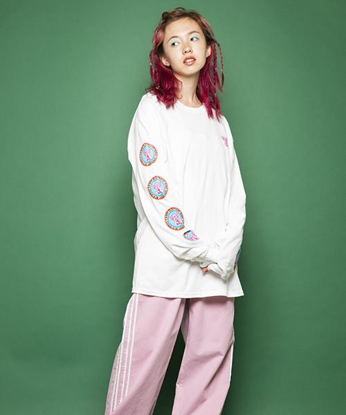Candy Stripper（キャンディストリッパー）の「SUNNY ELEPHANT L/S Tシャツ（Tシャツ/カットソー・レディース・ブラック/パープル/オフホワイト/イエローゴールド・2）」の11枚目の写真