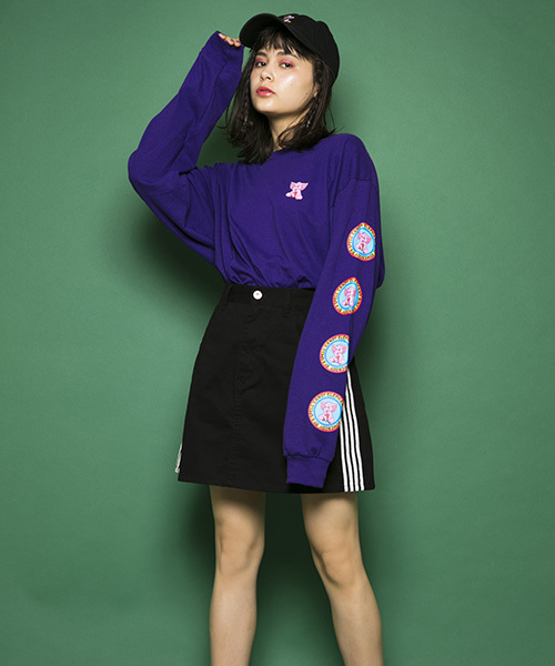 Candy Stripper（キャンディストリッパー）の「SUNNY ELEPHANT L/S Tシャツ（Tシャツ/カットソー・レディース・ブラック/パープル/オフホワイト/イエローゴールド・2）」の10枚目の写真