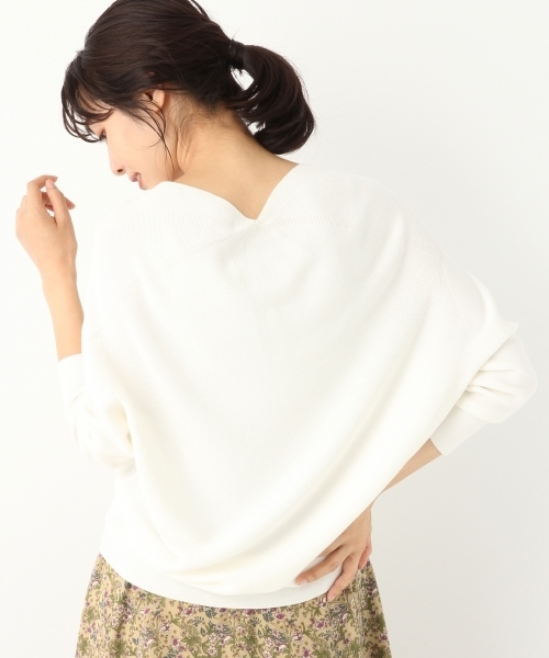 A part by(アパートバイ)の「14GホールガーメントVLS 802415(ニット/セーター・レディース・ホワイト/ブラック/ブラウン/グレイッシュブルー・FREE)」の8枚目の写真