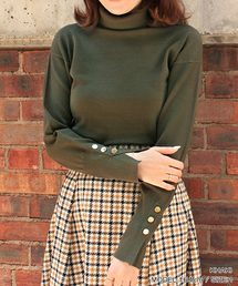 RANDA | スリーブボタンタートルネックニット(ニット/セーター)