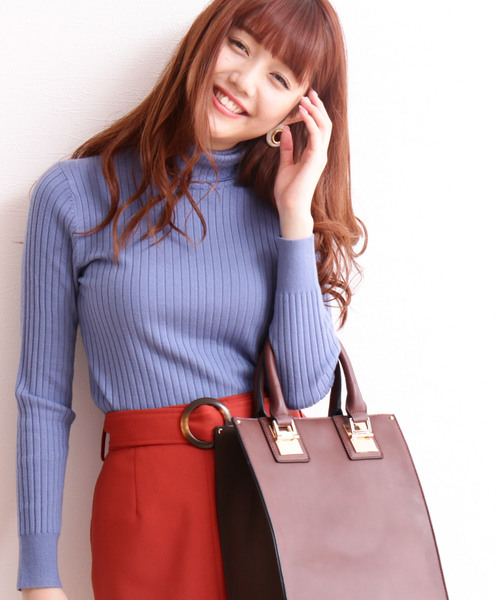 N.（N. Natural Beauty Basic）（エヌエヌナチュラルビューティーベーシック）の「◆≪ウールベーシックⅠ タートルネックニット≫（ニット/セーター・レディース・ブラック/ベージュ/ブラウン/ピンク/ブルー/グリーン/ホワイト・MEDIUM）」の6枚目の写真