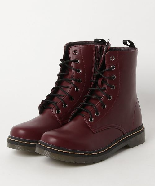 VENCEEXCHANGE（ヴァンスエクスチェンジ）の「レースアップブーツ（ブーツ・レディース・ブラック/ワインレッド・M/L）」の5枚目の写真