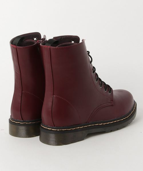 VENCEEXCHANGE（ヴァンスエクスチェンジ）の「レースアップブーツ（ブーツ・レディース・ブラック/ワインレッド・M/L）」の3枚目の写真