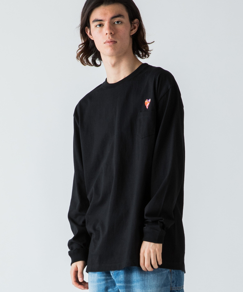 rehacer STAND : Flower Heart L/S T / フラワー ハート ロングスリーブTシャツ（Tシャツ/カットソー）｜rehacer（レアセル）