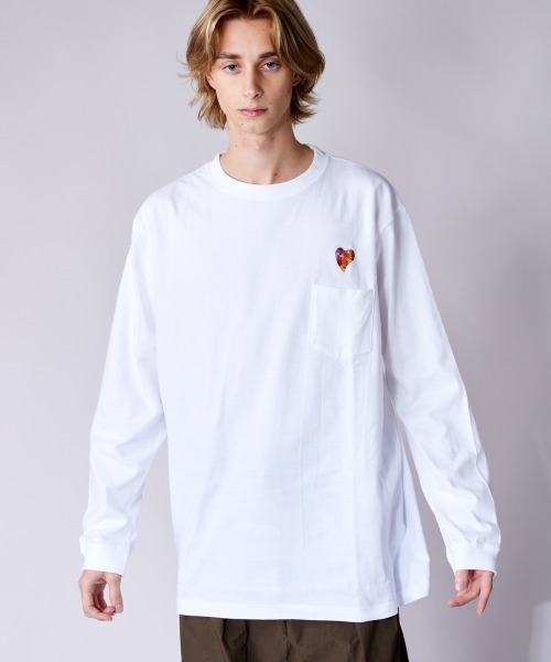 rehacer STAND : Flower Heart L/S T / フラワー ハート ロングスリーブTシャツ（Tシャツ/カットソー）｜rehacer（レアセル）