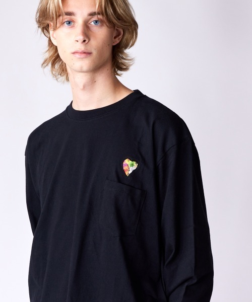 rehacer STAND : Flower Heart L/S T / フラワー ハート ロングスリーブTシャツ（Tシャツ/カットソー）｜rehacer（レアセル）